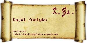 Kajdi Zselyke névjegykártya